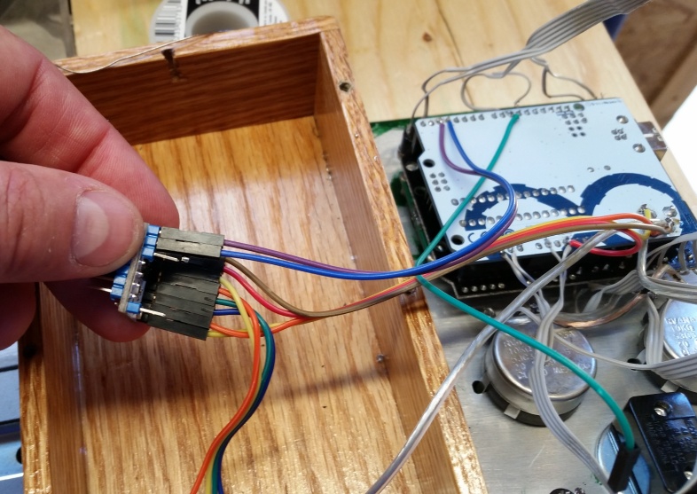 Stepper motor driver and wiring inside control box
