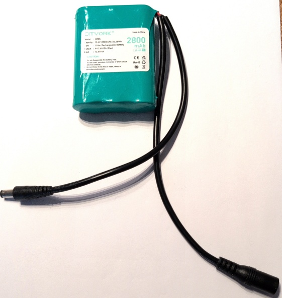 Rechargeable lithium battery pack for VMU system
