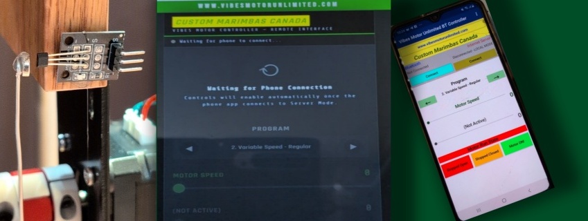 Bluetooth phone app and server control interface